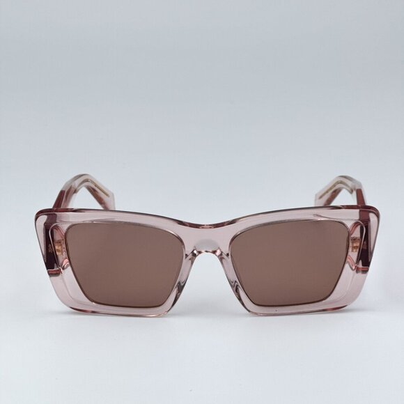 Prada PR08YS 19Q10D Transparent Peach Light Brown Cat Eye Unisex - Picture 6 of 12